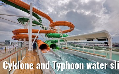 Cyklone and Typhoon water slides Liberty of the Seas