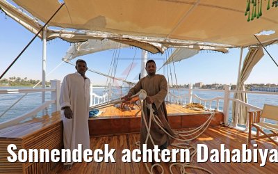 Sonnendeck achtern Dahabiya Abundance