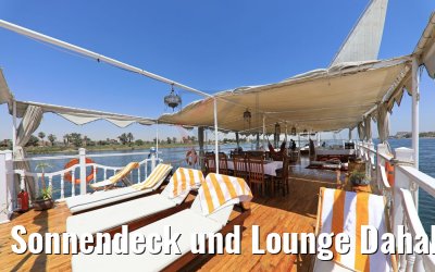 Sonnendeck und Lounge Dahabiya Abundance