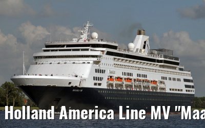 Holland America Line MV "Maasdam" departing port of Amsterdam, 05. August 2010