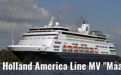 Holland America Line MV "Maasdam" departing port of Amsterdam, 05. August 2010