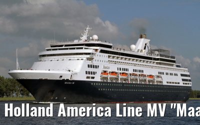 Holland America Line MV "Maasdam" departing port of Amsterdam, 05. August 2010