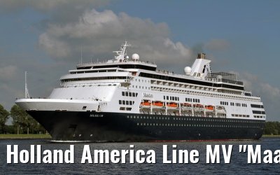 Holland America Line MV "Maasdam" departing port of Amsterdam, 05. August 2010