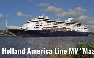 Holland America Line MV "Maasdam" departing port of Amsterdam, 05. August 2010