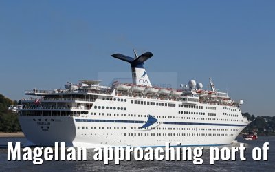 Magellan approaching port of Hamburg 03.10.2015