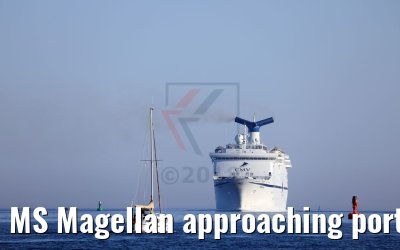 MS Magellan approaching port of Warnemünde 23.05.2018