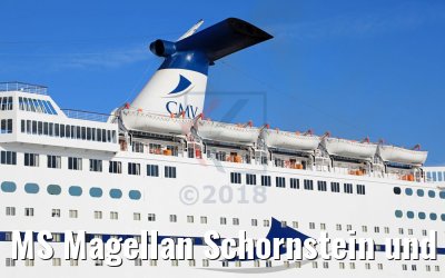 MS Magellan Schornstein und Logo 23.05.2018