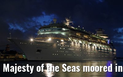Majesty of the Seas moored in the port of Nassau, 07. February 2012