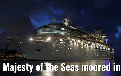Majesty of the Seas moored in the port of Nassau, 07. February 2012