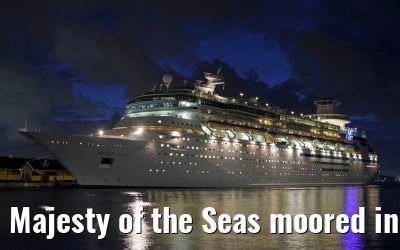 Majesty of the Seas moored in the port of Nassau, 07. February 2012