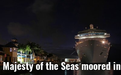 Majesty of the Seas moored in the port of Nassau, 07. February 2012