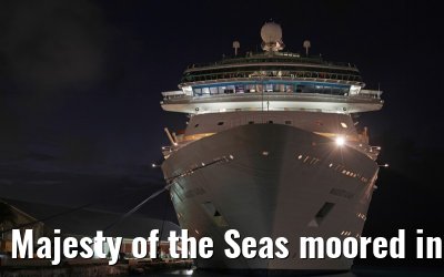 Majesty of the Seas moored in the port of Nassau, 07. February 2012