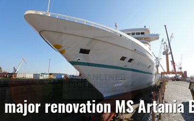 major renovation MS Artania Bremerhaven 2014