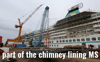 part of the chimney lining MS Artania