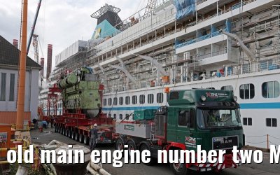old main engine number two MS Artania on 09th October 2014