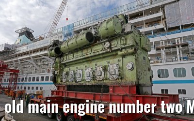 old main engine number two MS Artania on 09th October 2014