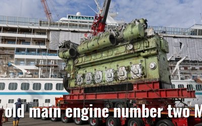 old main engine number two MS Artania on 09th October 2014