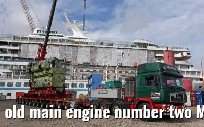 old main engine number two MS Artania on 09th October 2014