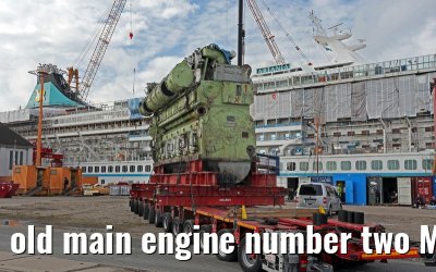 old main engine number two MS Artania on 09th October 2014