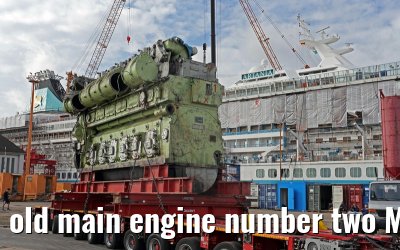 old main engine number two MS Artania on 09th October 2014