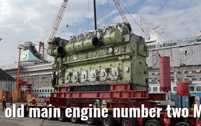old main engine number two MS Artania on 09th October 2014