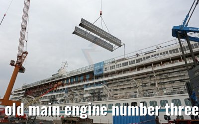 old main engine number three MS Artania on 09th October 2014