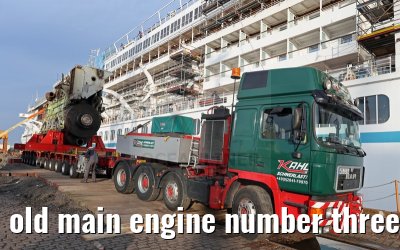old main engine number three MS Artania on 09th October 2014