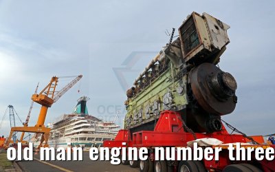old main engine number three MS Artania on 09th October 2014