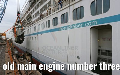 old main engine number three MS Artania on 09th October 2014