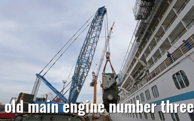 old main engine number three MS Artania on 09th October 2014