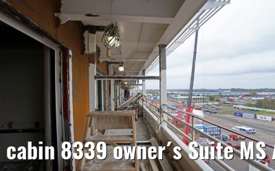 cabin 8339 owner´s Suite MS Artania old balcony 08.10.2014