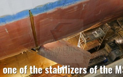 one of the stabilizers of the MS Artania