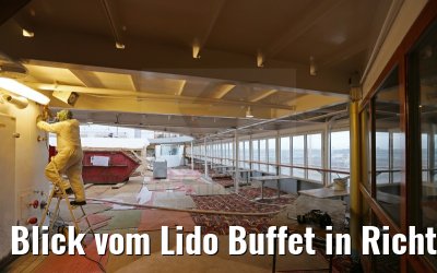 Blick vom Lido Buffet in Richtung Kopernikus Pool MS Artania 20.10.2014