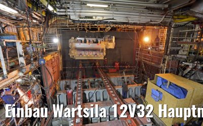 Einbau Wartsila 12V32 Hauptmaschine MS Artania 23.10.2014