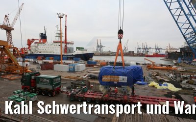 Kahl Schwertransport und Wartsila Motor MS Artania 23.10.2014