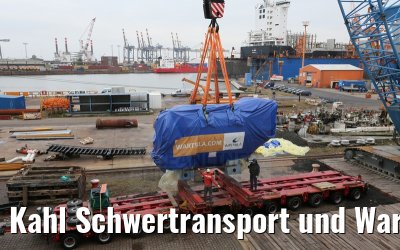 Kahl Schwertransport und Wartsila Motor MS Artania 23.10.2014