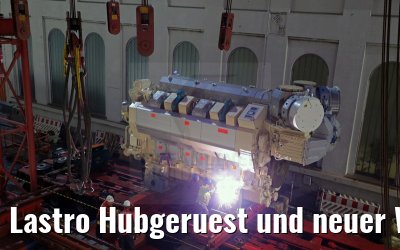 Lastro Hubgeruest und neuer Wartsila 12V32 Motor MS Artania 22.10.2014