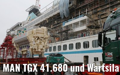 MAN TGX 41.680 und Wartsila Motor MS Artania 23.10.2014