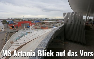 MS Artania Blick auf das Vorschiff am 20.10.2014