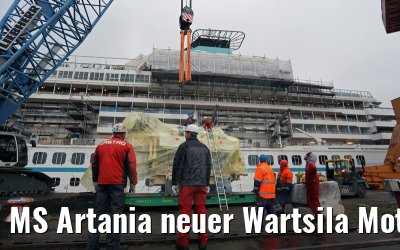 MS Artania neuer Wartsila Motor Transport 21.10.2014