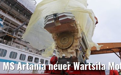 MS Artania neuer Wartsila Motor Transport 21.10.2014