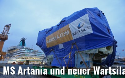 MS Artania und neuer Wartsila Motor 21.10.2014