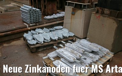 Neue Zinkanoden fuer MS Artania 22.10.2014