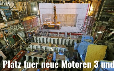 Platz fuer neue Motoren 3 und 4 MS Artania 20.10.2014