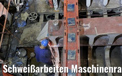 Schweißarbeiten Maschinenraum MS Artania 23.10.2014