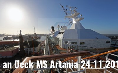 an Deck MS Artania 24.11.2014 Lloyd Werft