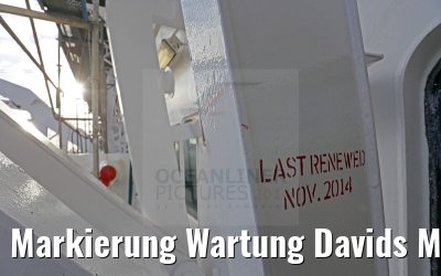 Markierung Wartung Davids MS Artania 24.11.2014
