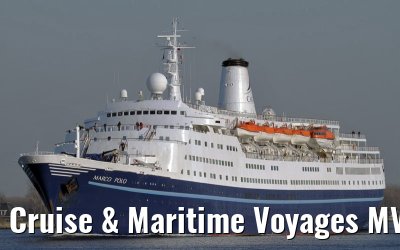 Cruise & Maritime Voyages MV Marco Polo departing Amsterdam, 08. March 2011