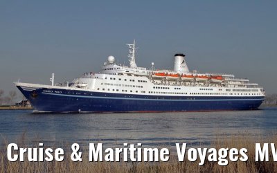 Cruise & Maritime Voyages MV Marco Polo departing Amsterdam, 08. March 2011
