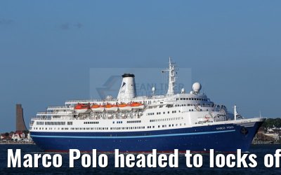 Marco Polo headed to locks of Kiel Canal 21.07.2015